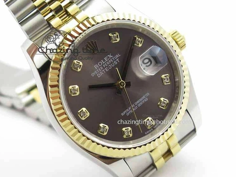 0521 DateJust 116234 SS YG BP Best Edition Gray Dial Diam Markers On SS YG Bracelet SA ZipUp 3745